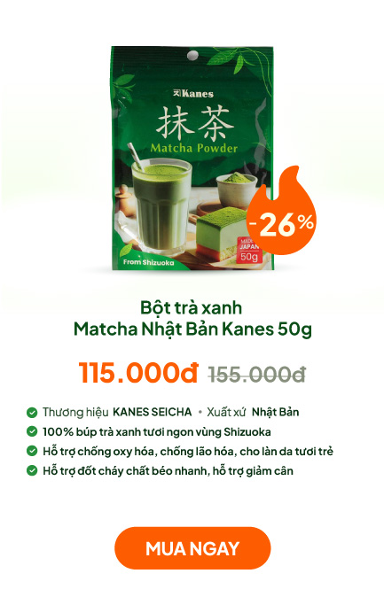 Bột trà xanh Matcha Nhật Bản Kanes 50g